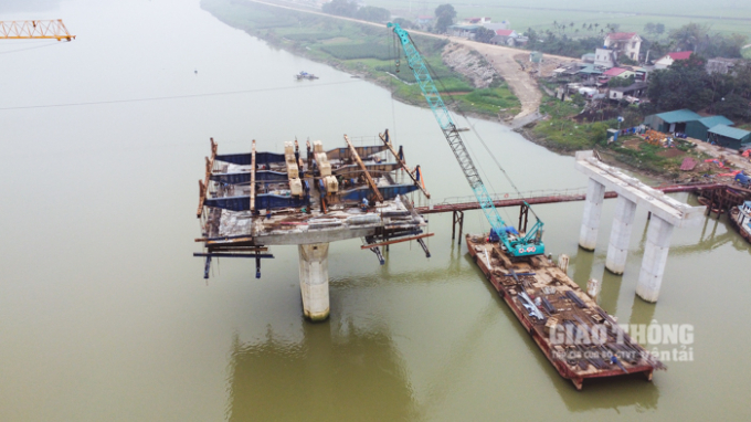 Thi công cầu Vĩnh An tại gói thầu XL13 cao tốc Mai Sơn - QL45