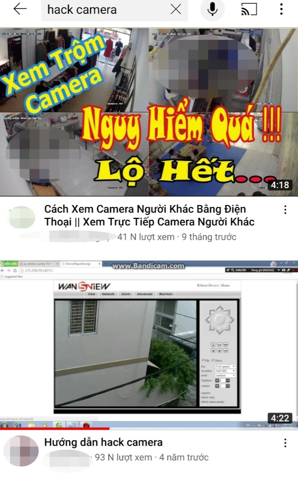 Các clip dạy hack camera được đăng tải trên youtube ẢNH CHỤP MÀN HÌNH