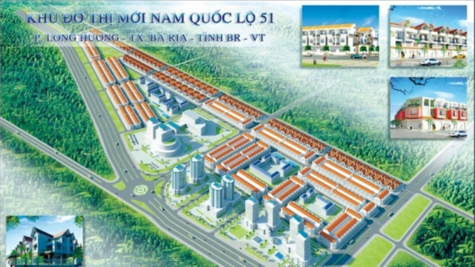 Dự án Khu đô thị mới Nam Quốc lộ 51 tại TP Bà Rịa bị thu hồi.
