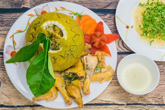 Gà hấp bưởi thơm ngon lạ miệng.@Cooky