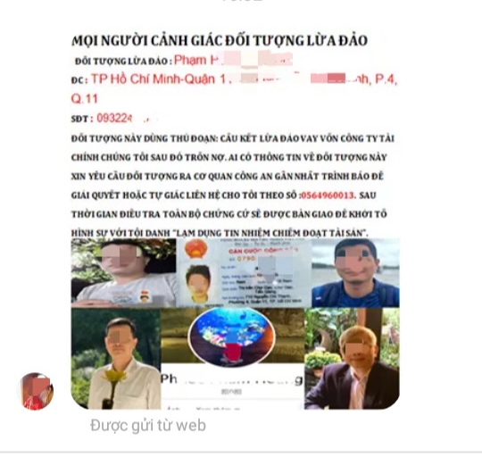Một thủ đoạn gây áp lực bằng cách bôi xấu