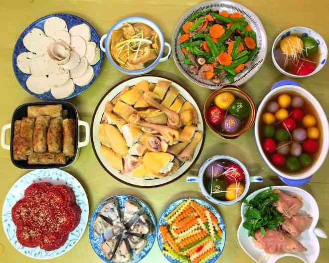 Mâm cỗ cúng Rằm đậm vị truyền thống