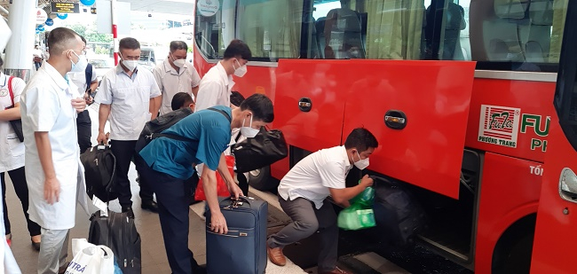 ập đoàn Phương Trang đón đoàn y, bác sĩ Yên Bái đến hỗ trợ BR-VT điều trị bệnh nhân COVID-19.