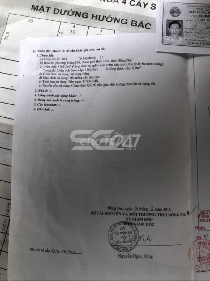 Giấy CNQSDĐ mà nhân viên môi giới mang ra dụ dỗ người mua