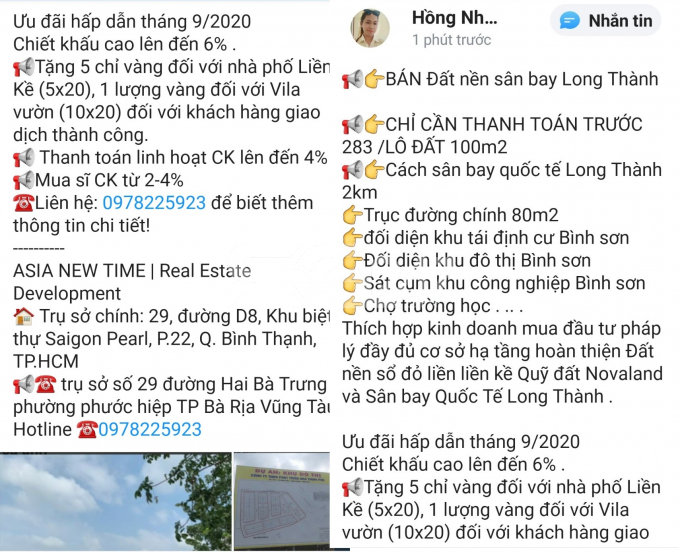 Những chào mời có cánh của nhân viên môi giới, các sàn giao dịch