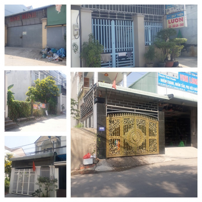 Riêng thửa đất 527 của bà Hòa và ông Khương có tổng diện tích 6.293,9 m2 hiện trạng là đất lúa, nhưng thực tế toàn bộ diện tích này đang hiện hữu 17 căn nhà xây dựng khang trang (Ảnh: NV)