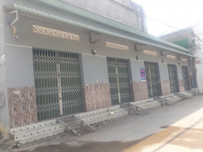 Dãy nhà trọ được xây dựng trên đất trồng lúa nước tại thửa đất số 356, Tờ bản đồ số 31, phường Trảng Dài, TP. Biên Hòa (Ảnh: HN).
