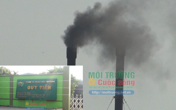 Công ty môi trường Quý Tiến bị người dân tố cáo hoạt động xử lý chất thải nguy hại xả khí thải đen xì, khét lẹt ra môi trường