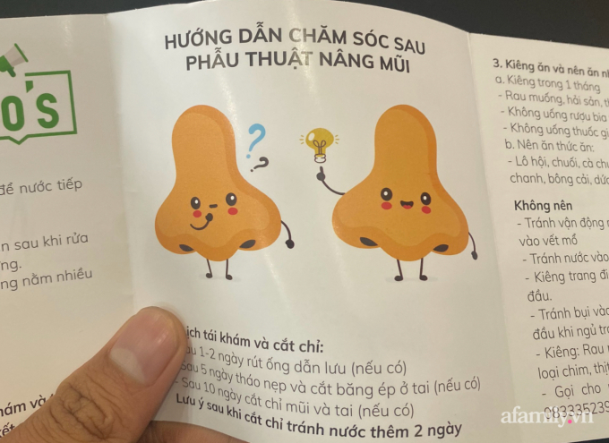 Hướng dẫn chăm sóc sau nâng mũi tại TMV Natural.