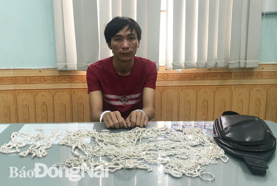 Đỗ Văn Tiến bị công an bắt giữ cùng tang vật