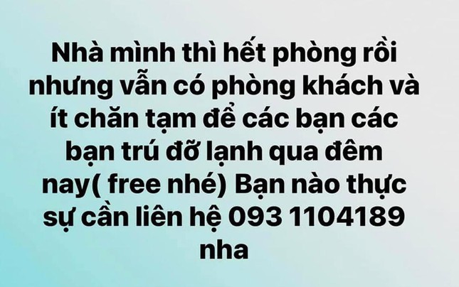 Người Đà Lạt đăng thông tin trên mạng xã hội mời du khách đến ở trọ miễn phí