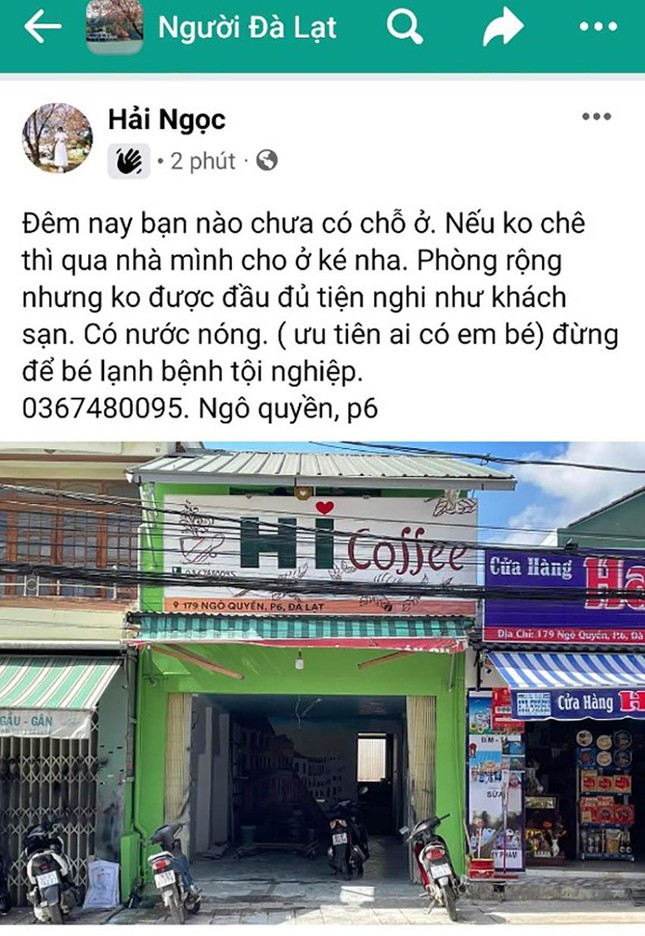 Một tài khoản facebook đăng ảnh nhà mình và mời du khách đến ở