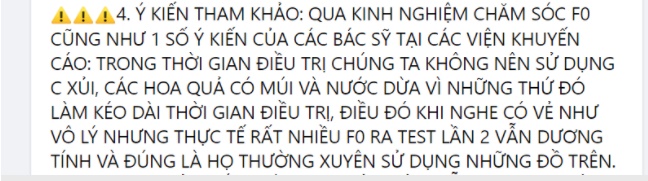 Một khuyến cáo tới người dân.