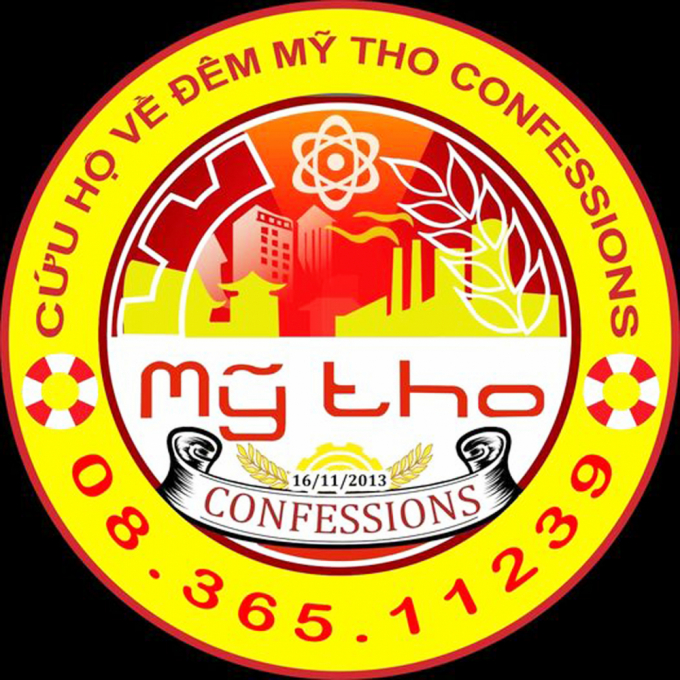 Logo của đội cứu hộ Mỹ Tho - Ảnh: Hoàng Phương