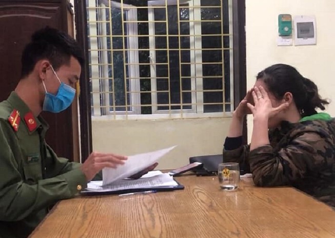 Người phụ nữ bị công an triệu tập. Ảnh: CACC