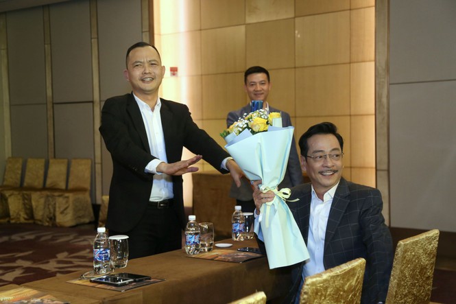 NSND Hoàng Dũng tại buổi ra mắt phim