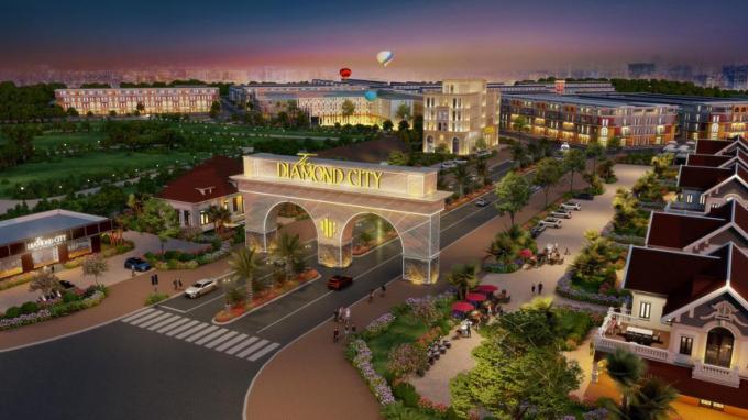 Dự án The Diamond City - Đức Hòa, Long An chuẩn bị giới thiệu ra thị trường.