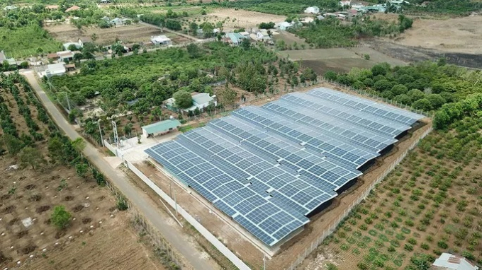 Một dự án điện mặt trời mái nhà ở Gia Lai Ảnh: HOÀNG THANH