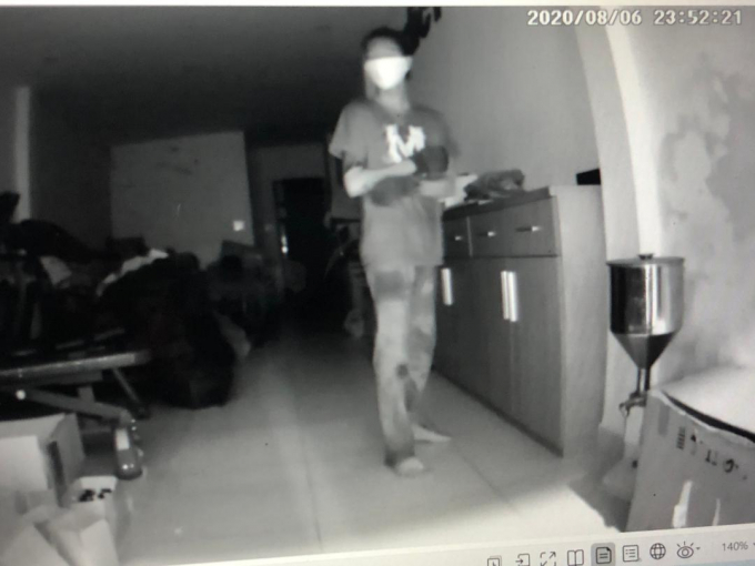 Cảnh P. đột nhập gây án (trích xuất từ camera)