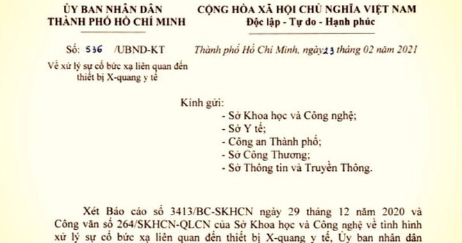 Văn bản chỉ đạo của UBND TPHCM