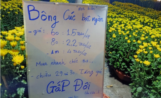 Bảng quảng cáo bông Tết gây bão mạng xã hội của anh Minh Râu NVCC
