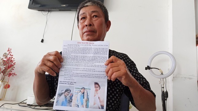 Ông Hương với thông báo tìm con gái khi Ngọc từ Phú Yên vào TP.HCM để tìm việc làm rồi mất tích MẠNG XÃ HỘI