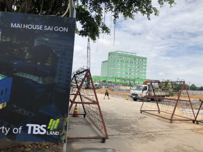 Dự án của Công ty Cổ phần Đầu tư Thái Bình tại phường Đông Hòa, TP Dĩ An đang có dấu hiệu xây dựng không phép (Ảnh: Văn Quân)