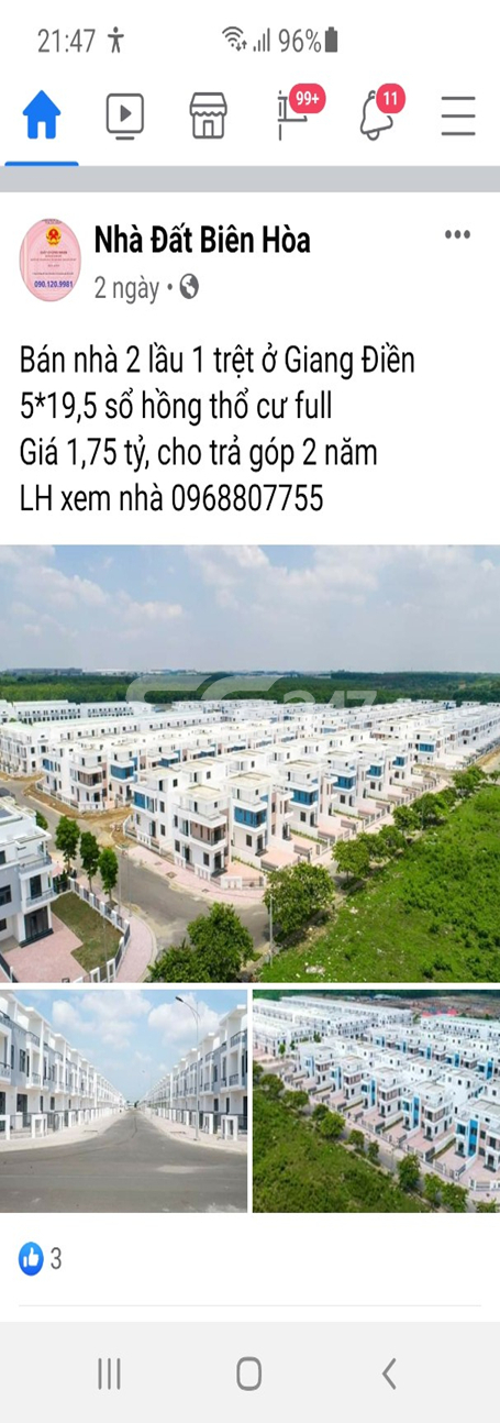 Hình ảnh rao bán nhà phố thương mại trên các trang mạng