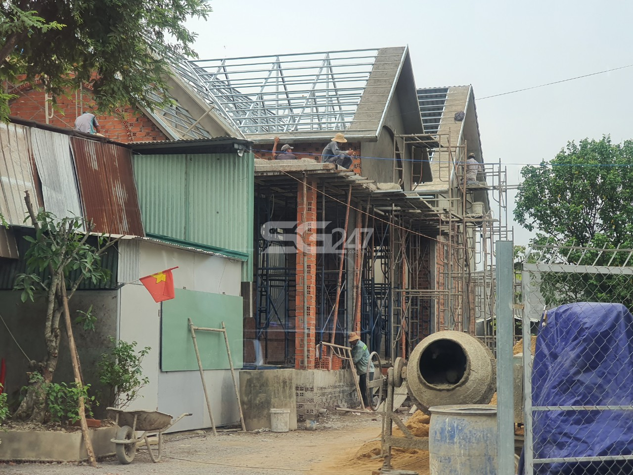 Hình ảnh căn nhà đang xây dựng tại thửa 34 tờ 20