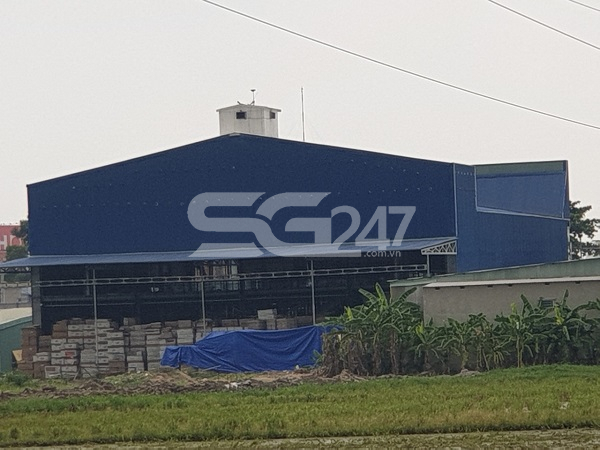 Đây là hình ảnh mặt sau của nhà kho quy mô hơn 4.000m2