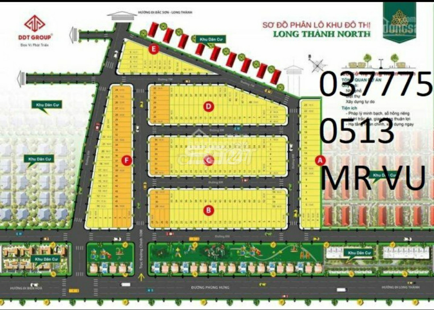 Khu tách thửa của ông Nguyễn Ngọc Hồ tại tờ bản đồ số 5 thửa 4160 xã An Viễn đã được phân thành khoảng 244 lô đất
