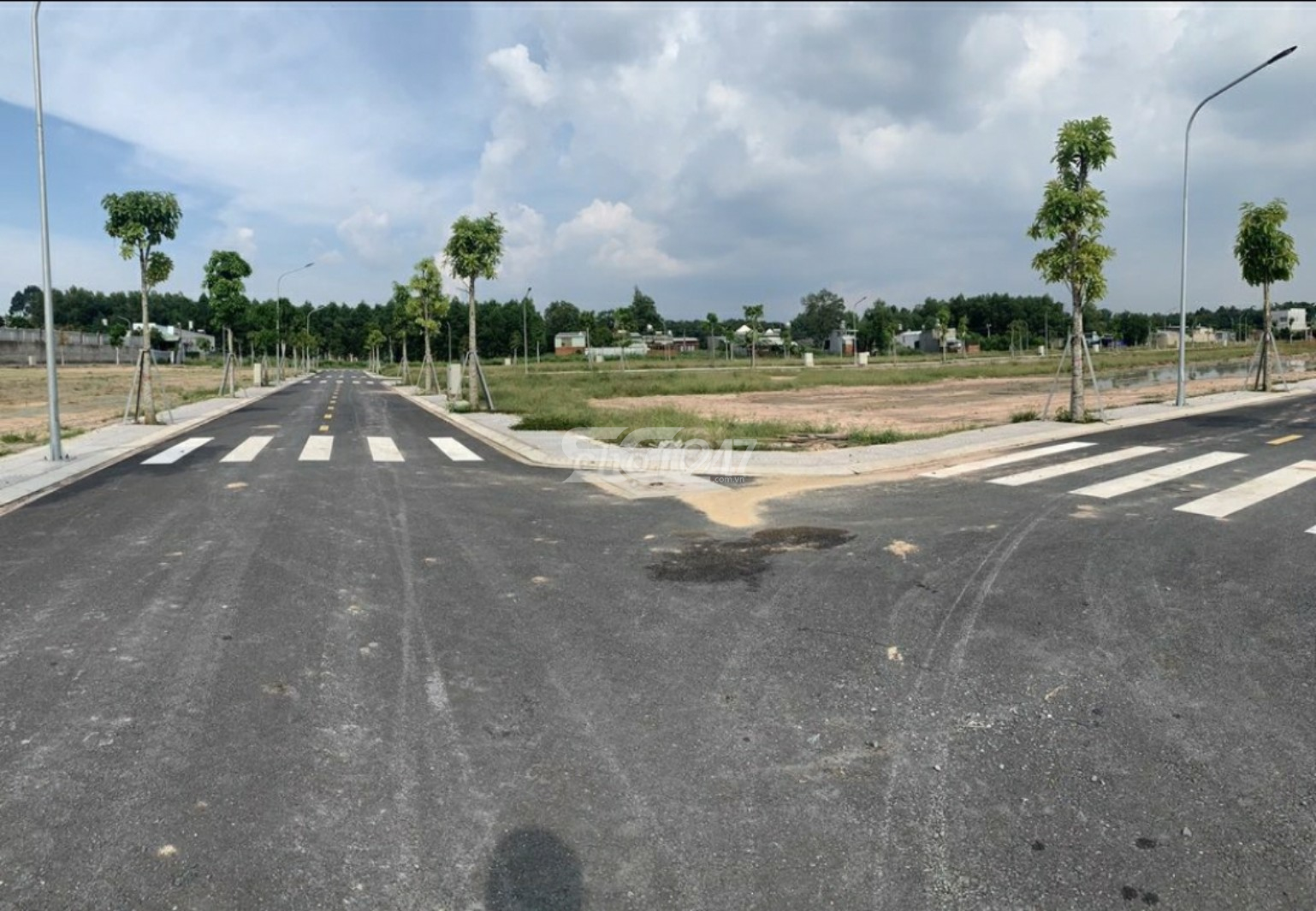 Một trong những hình ảnh hạ tầng của khu tách thửa được chào bán dưới tên