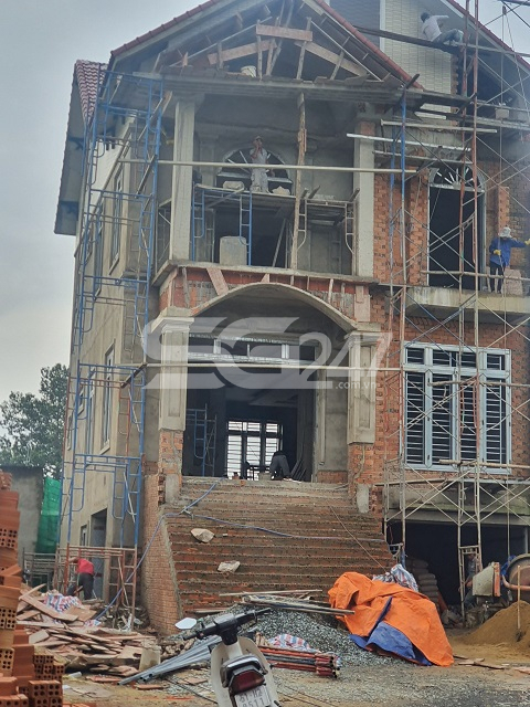 Hình ảnh công trình biệt thự xây dựng trái phép tại tờ bản đồ số 7 thửa 349 vào khoảng thời gian tháng 10/2020.