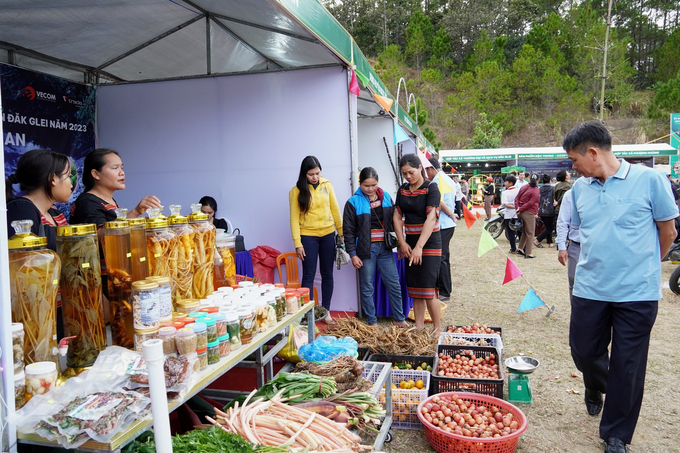 Các đại biểu, du khách, người dân tham quan, mua sắm tại các gian hàng. Ảnh: TL