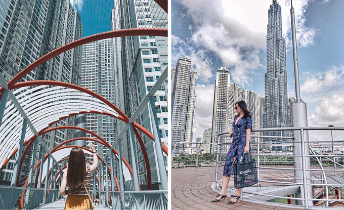 Landmark 81 là địa điểm sống ảo ngoài trời quen thuộc của giới trẻ Sài Gòn (Nguồn: Sưu tầm)