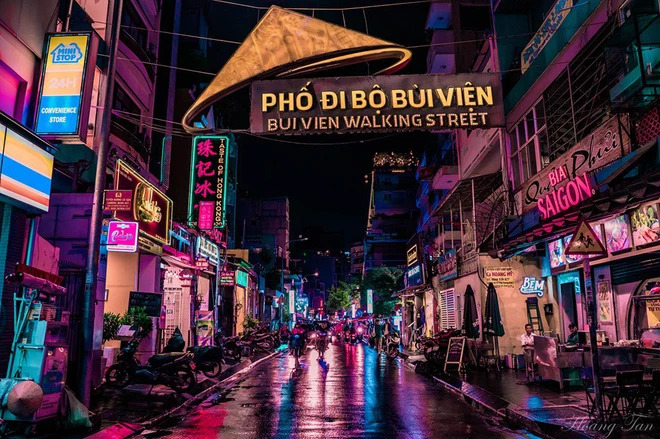 Khung cảnh cực chill tại Phố đi bộ Bùi Viện (Nguồn: Internet)