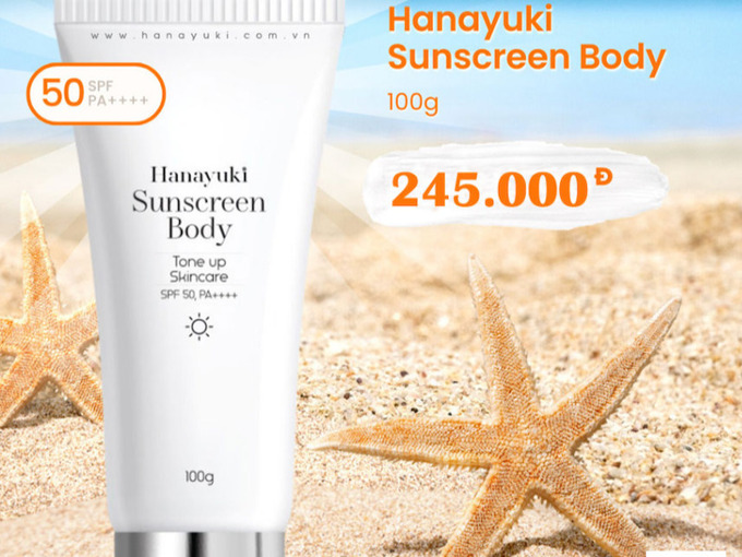 Sản phẩm được quảng cáo với chỉ số chống nắng là SPF 50 +