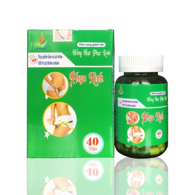 Sản phẩm thực phẩm bảo vệ sức khỏe “Viên nang giảm cân Hồng Hạc Phục Linh” có chứa chất cấm