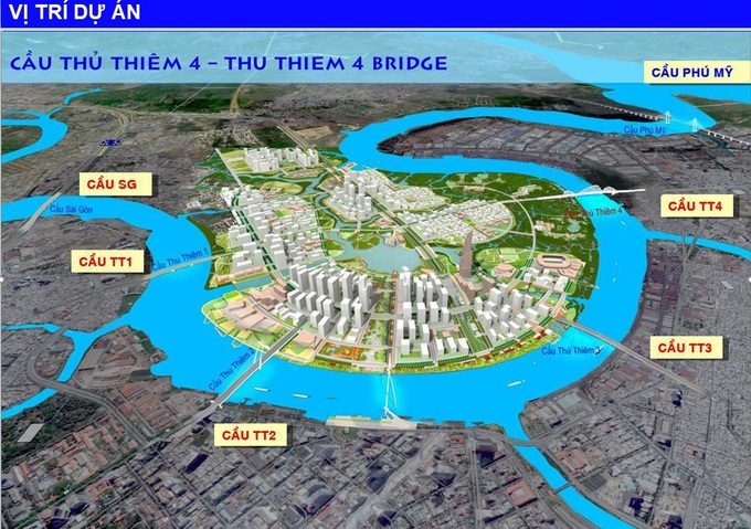 Khu vực quy hoạch xây dựng cầu Thủ Thiêm 4