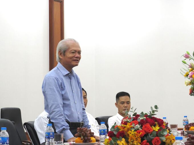KS. Tống Văn Nga, Phó chủ tịch Tổng hội Xây dựng Việt Nam phát biểu tại buổi làm việc.