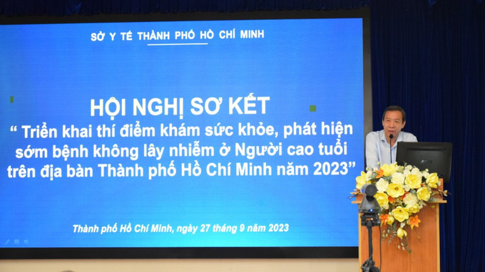 S.BS Nguyễn Văn Vĩnh Châu - Phó Giám đốc Sở Y tế TP. HCM phát biểu tại hội nghị