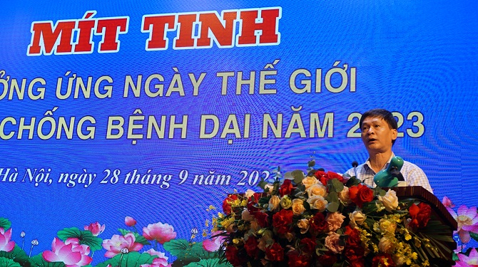 Đồng chí Vũ Cao Cương nhấn mạnh: “Ở đâu còn có sự chủ quan trong công tác phòng chống bệnh dại thì đều có thể xảy ra trường hợp tử vong vì bệnh dại”