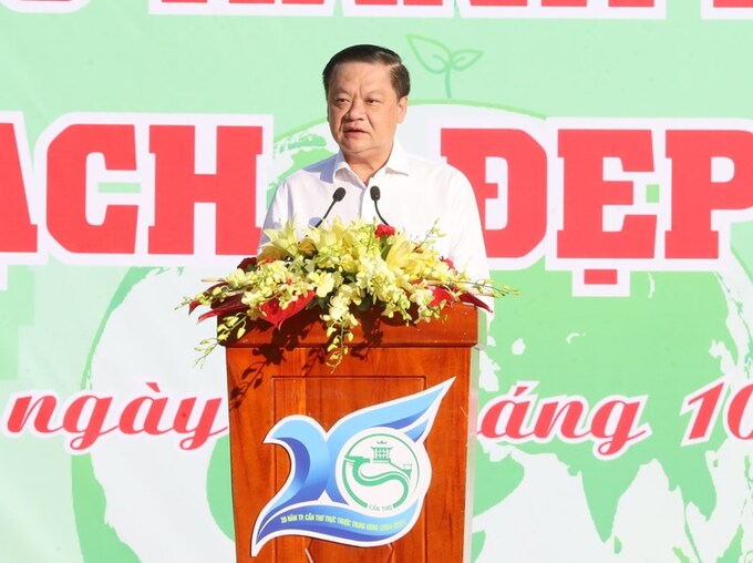 Ông Dương Tấn Hiển - Phó Chủ tịch Thường trực UBND TP. Cần Thơ phát biểu tại lễ phát động