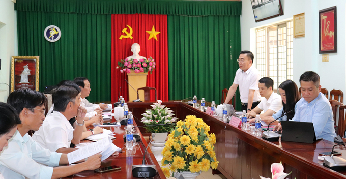 TS Nguyễn Lương Tâm - Cục phó Cục Y tế dự phòng phát biểu tại buổi làm việc