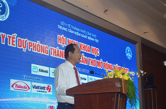 Ông Phạm Phú Trường Giang - Phó Giám đốc Sở Y tế TP. Cần Thơ phát biểu khai mạc hội nghị