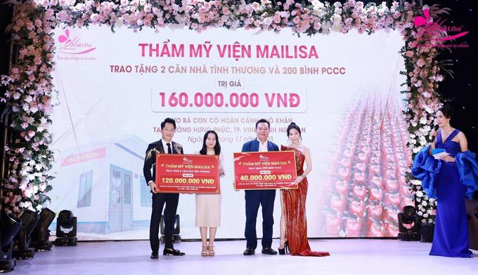 Thẩm mỹ viện Mailisa trao tặng 2 căn nhà tình thương và 200 bình phòng cháy chữa