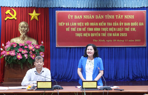 Bà Nguyễn Thị Hà - Thứ trưởng Bộ Lao động – Thương binh và Xã hội phát biểu kết luận