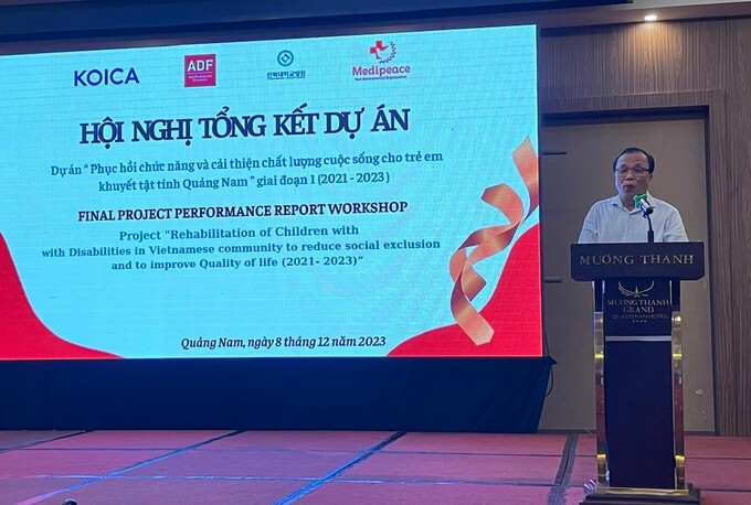 TS.BS Mai Văn Mười – Giám đốc Sở Y tế Quảng Nam phát biểu tại hội nghị