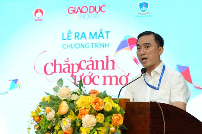 Ông Trần Ngọc Huy - Phó Trưởng phòng Giáo dục Trung học, Sở GD&ĐT TP. HCM phát biểu tại buổi lễ ra mắt