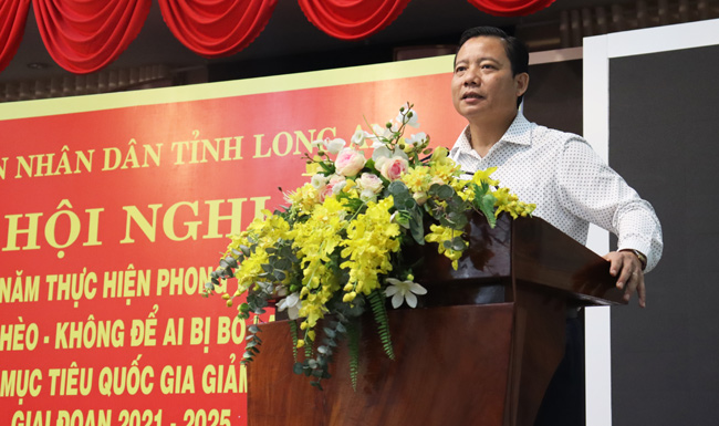 Ông Phạm Tấn Hòa - Phó Chủ tịch UBND tỉnh Long An phát biểu tại hội nghị